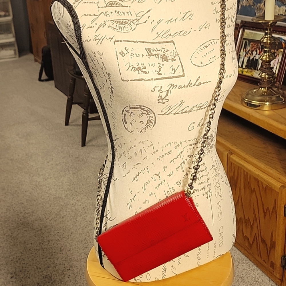 Louis Vuitton Red Epi Leather Long Wallet